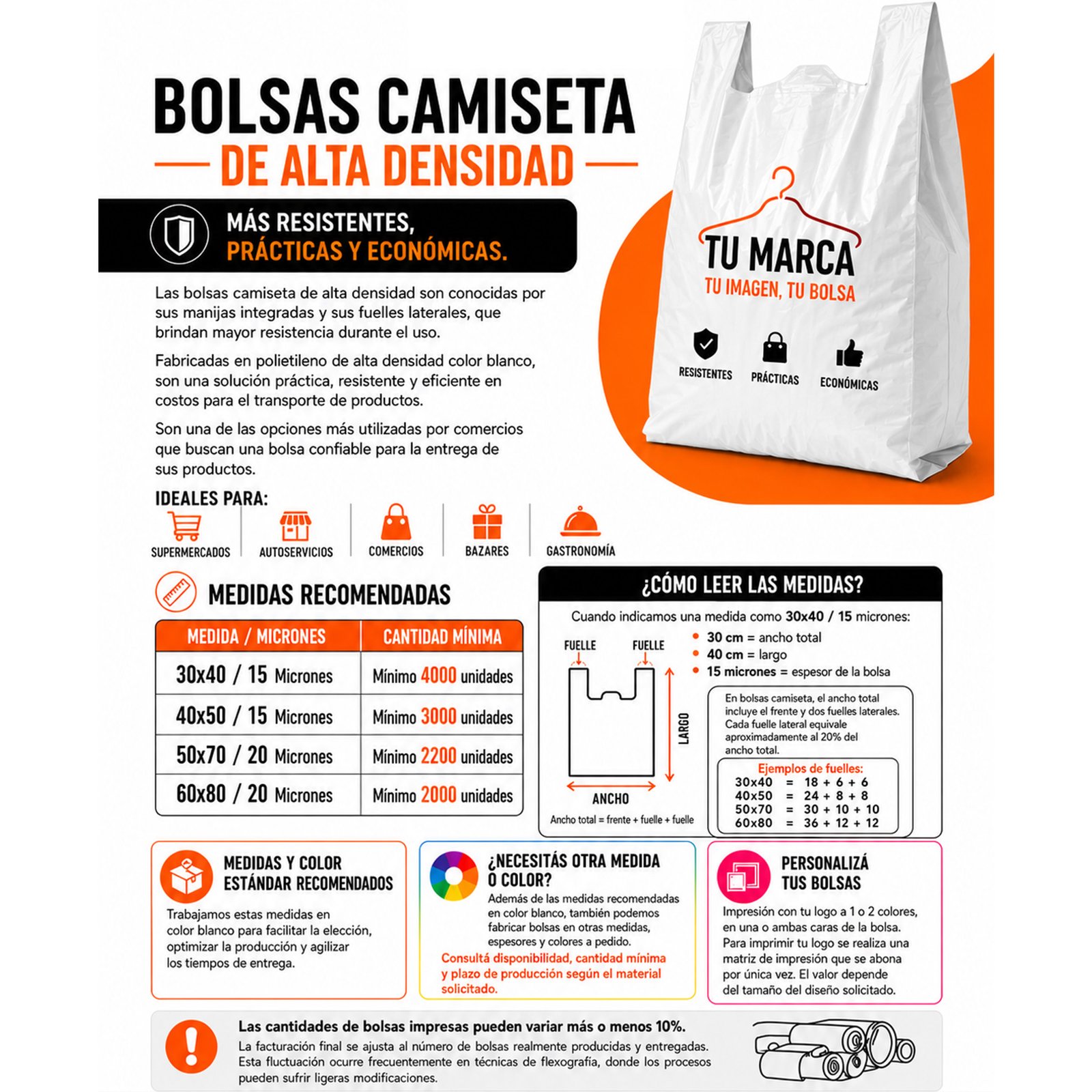 BOLSAS CAMISETA ALTA DENSIDAD - Imagen 2